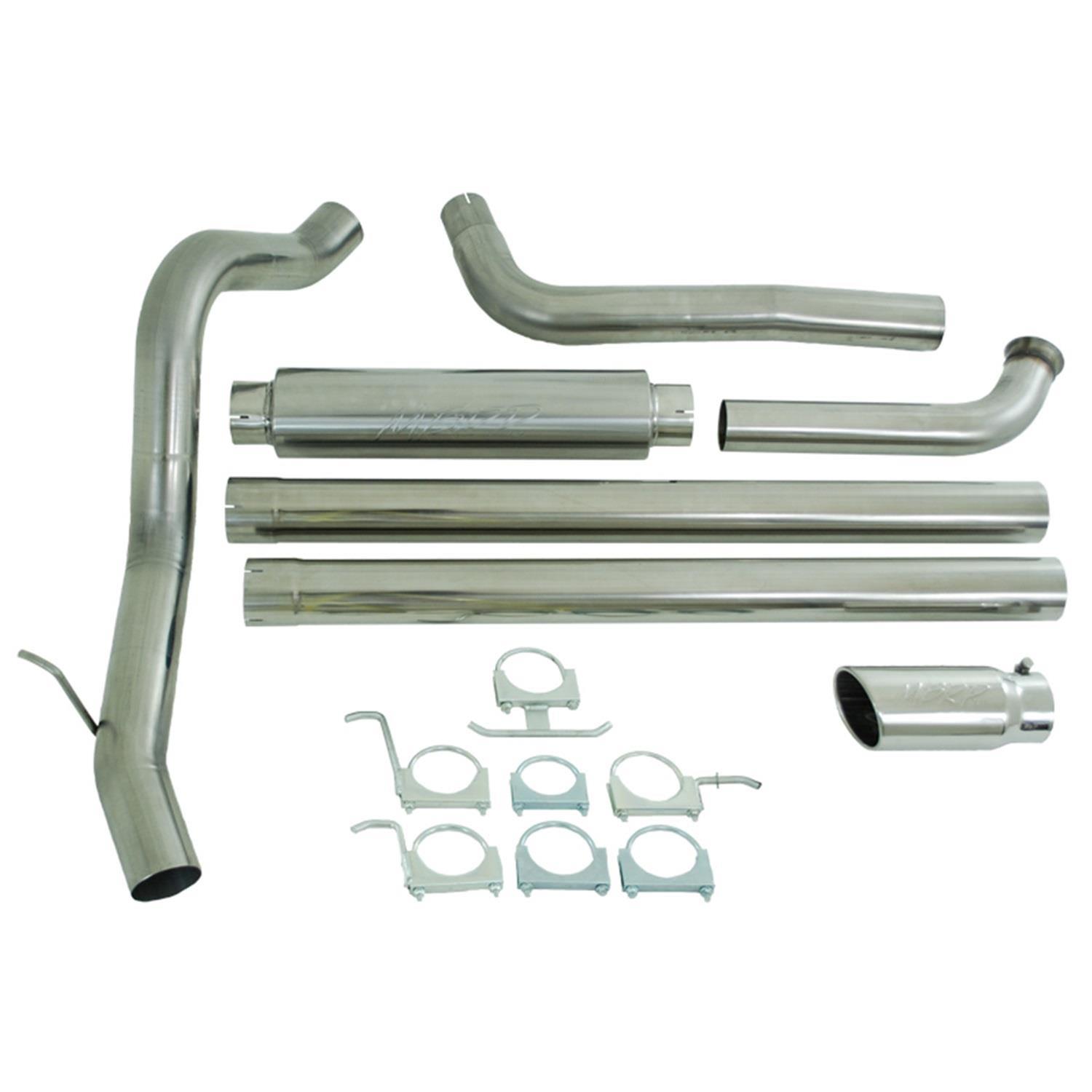 MBRP XP Series Exhaust Systems S6240409 System, Series, Turbo-Back, 409 Stainless Steel, Passenger Side Exit, Natural, Polished Tip, Ford, Cab & Chassis, Kit