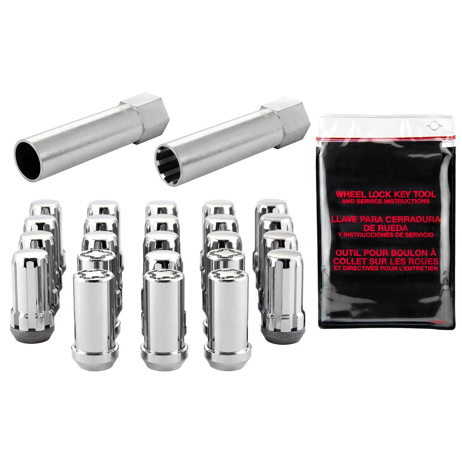 McGard SplineDrive Tuner 23-PC Jeep JL Install Kit w/Locks & Tool (Cone) M14X1.5 / 22m Hex - Chrome thumbnail 2