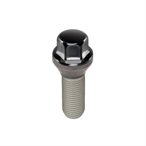McGard Hex Lug Bolt (Cone Seat) M12X1.25 / 17mm Hex / 25.6mm Shank Length (Box of 50) - Black