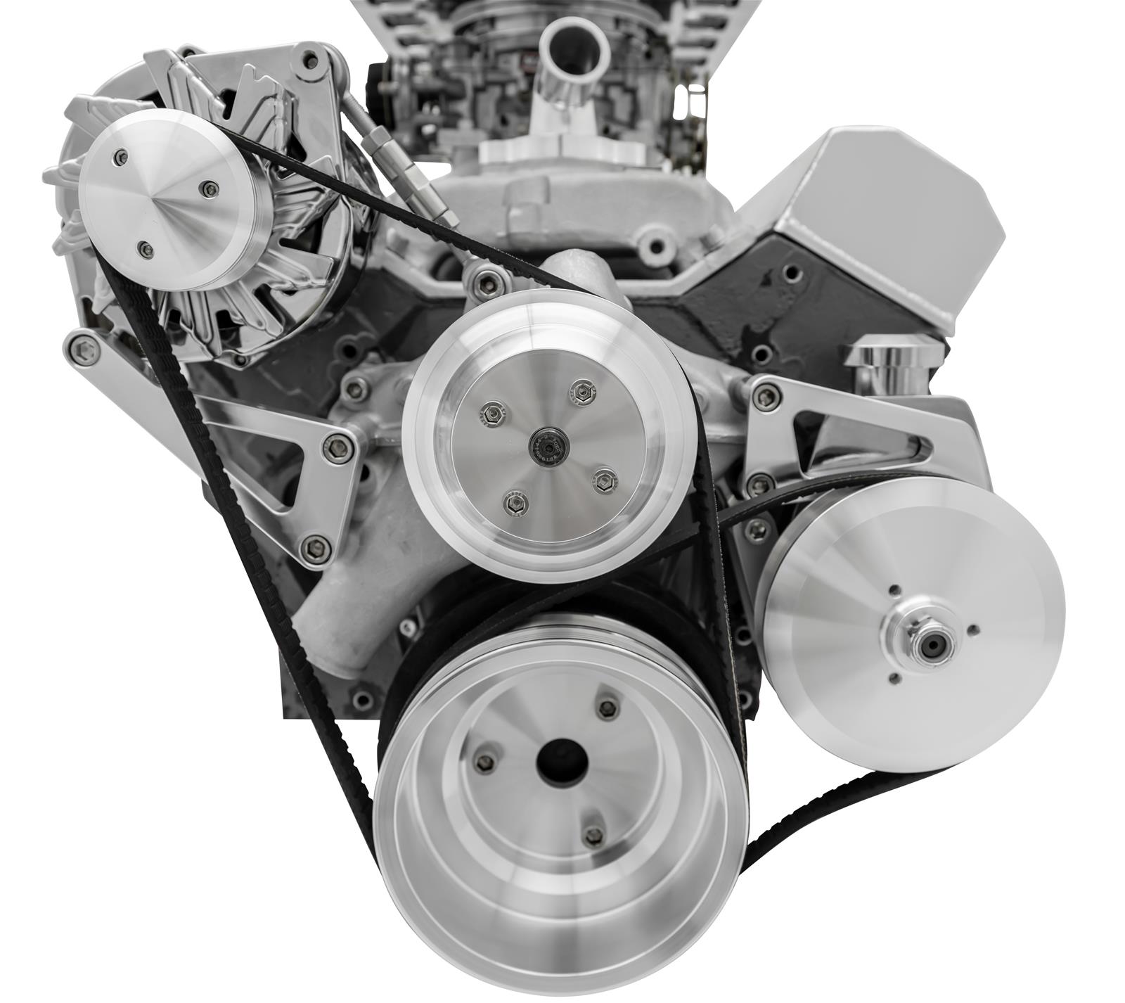March Performance Serpentine Pulleys and Pulley Sets 22051 Kit, Serpentine, Aluminum, Clear Powdercoated, Chevy, Small Block, Kit thumbnail 3