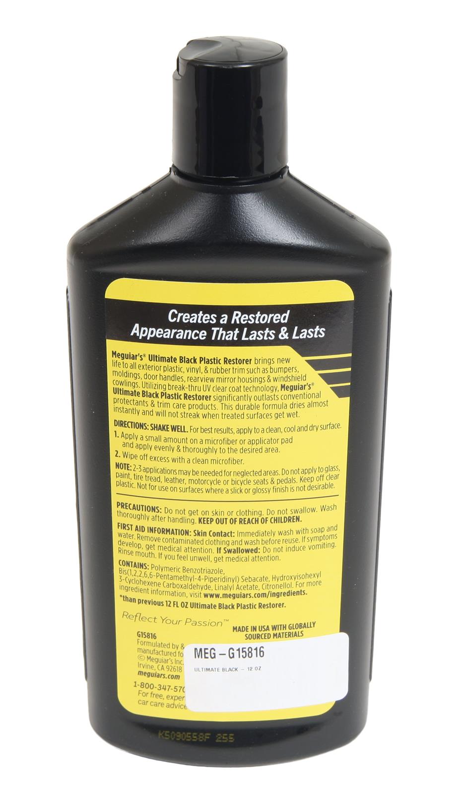 Meguiar's G15816 Meguiar's Ultimate Black Plastic Restorer