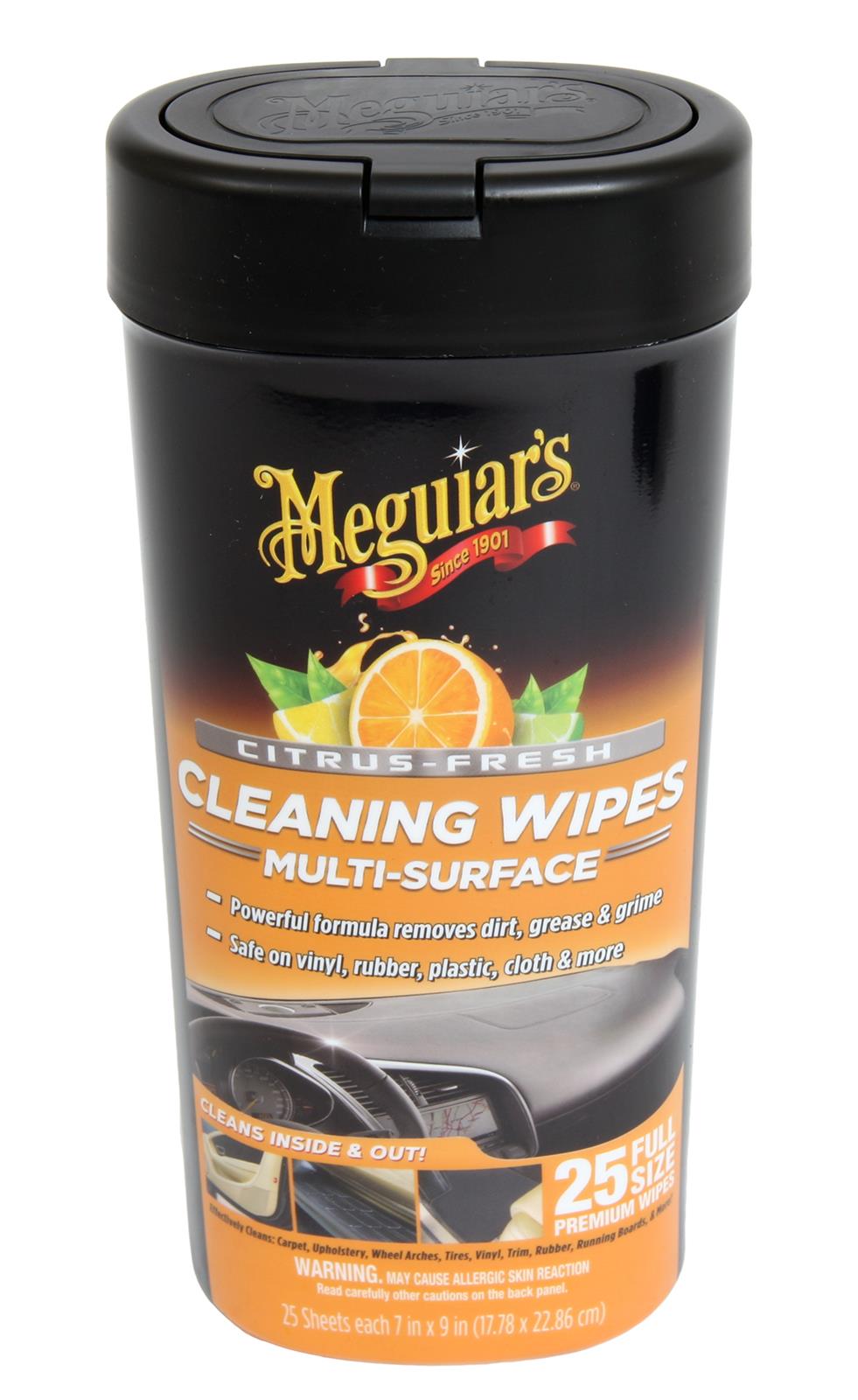  Meguiar's Citrus-Fresh Cleaning Wipes for Interior and