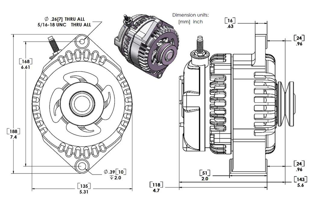 MechMan 7127170B MechMan S Series Alternators | Summit Racing