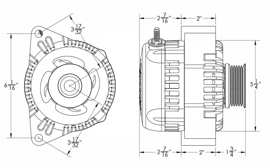 MechMan B13969240B MechMan S Series Billet Racing Alternators