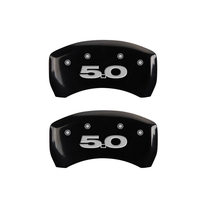 MGP Rear set 2 Caliper Covers Engraved Rear 50 Black finish silver ch thumbnail 2