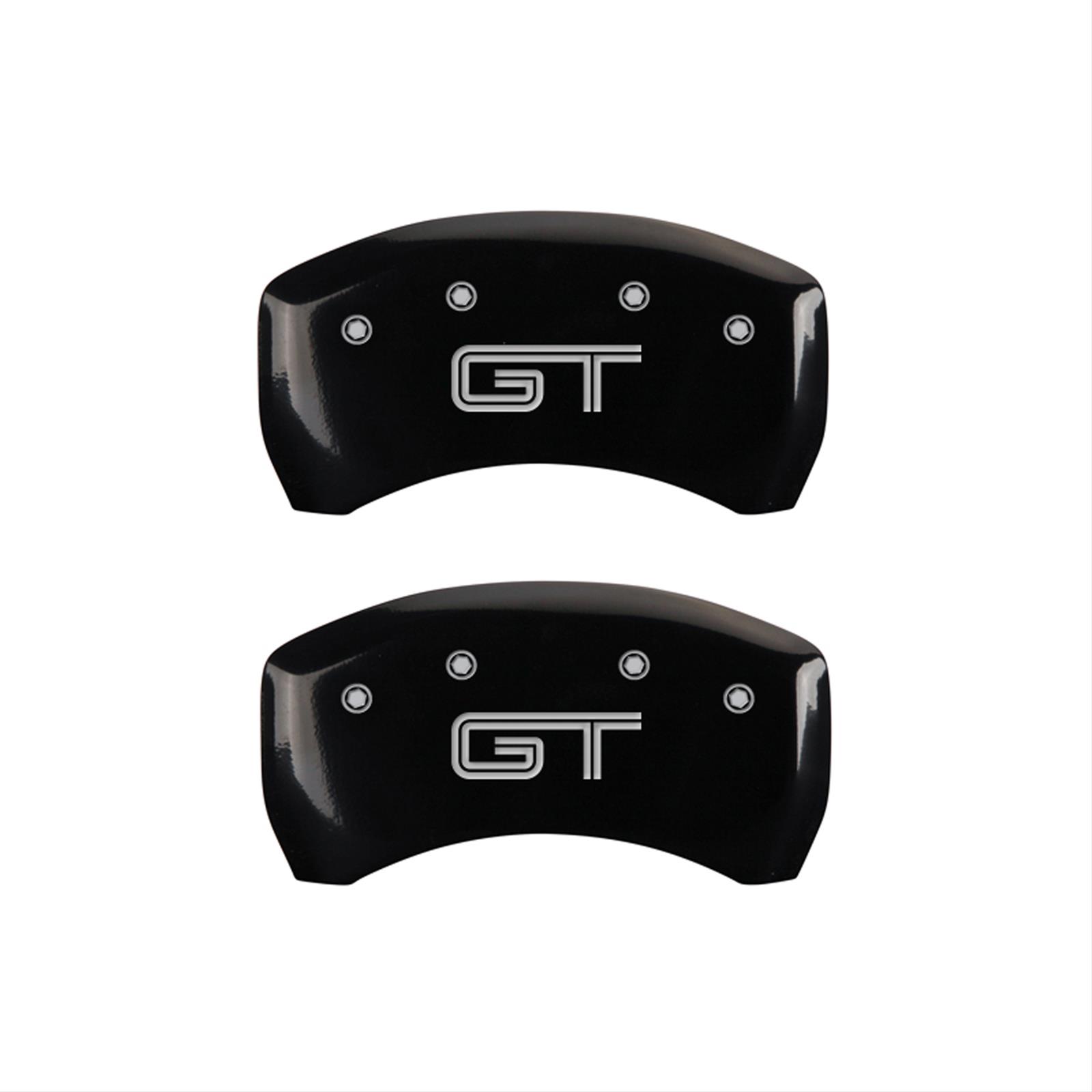 MGP Rear set 2 Caliper Covers Engraved Rear S197/GT Black finish silver ch