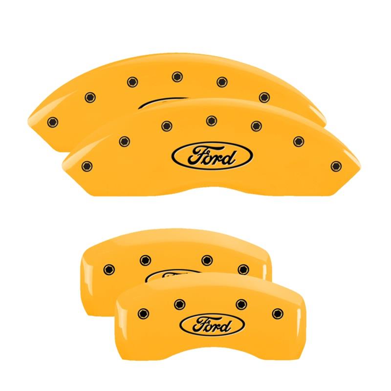 MGP 4 Caliper Covers Engraved F & R Oval Logo/Ford Yellow Finish Black Char 2002 Ford Explorer Sport thumbnail 3