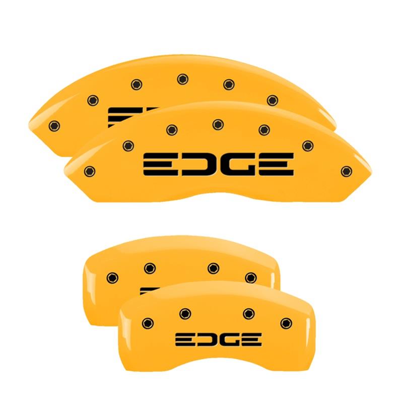 MGP 4 Caliper Covers Engraved Front & Rear Edge Yellow Finish Black Char 2008 Ford Edge thumbnail 3