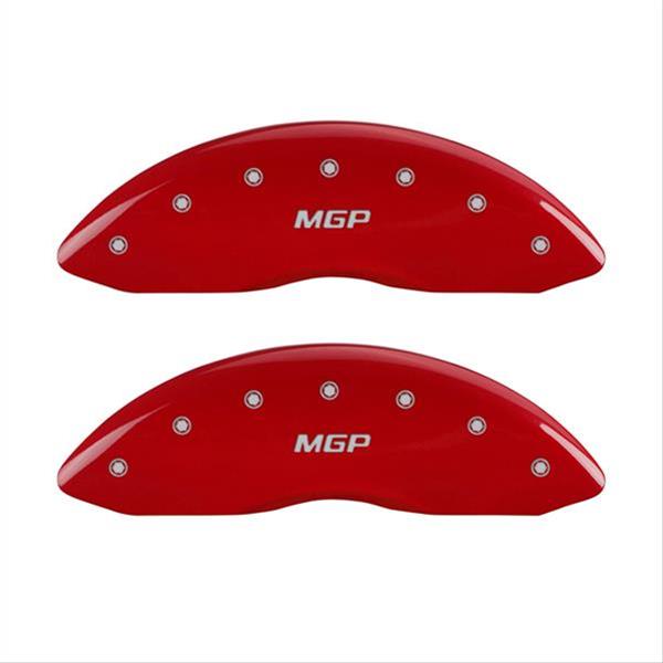 MGP 4 Caliper Covers Engraved Front & Rear MGP Red finish silver ch thumbnail 3