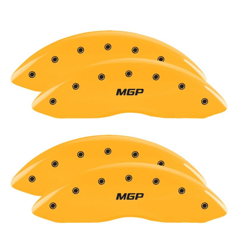 MGP 4 Caliper Covers Engraved Front & Rear MGP Yellow Finish Black Char 2006 Ford F-350 Super Duty thumbnail 3