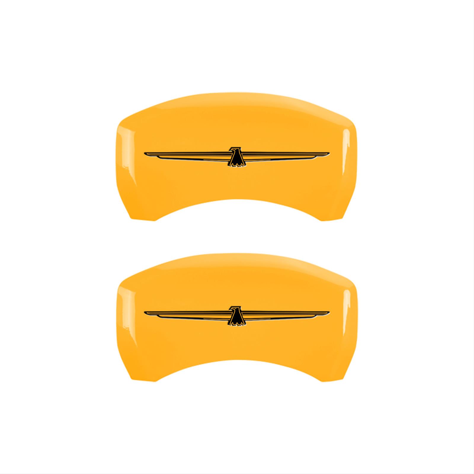 MGP 4 Caliper Covers Eng Fr No Bolts/TBird Rr No Bolts/TBird Yel Finish Blk Char 05 Ford Thunderbird thumbnail 2