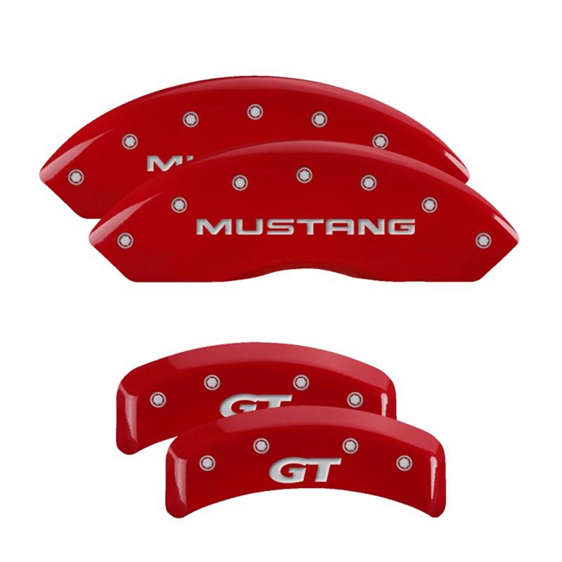 MGP Caliper Covers - Brake for 1999-2004 MUSTANG 10095SCLCBK Set Of 4 Covers, No Engraving: Classic Covers, Black Powder Coat Finish