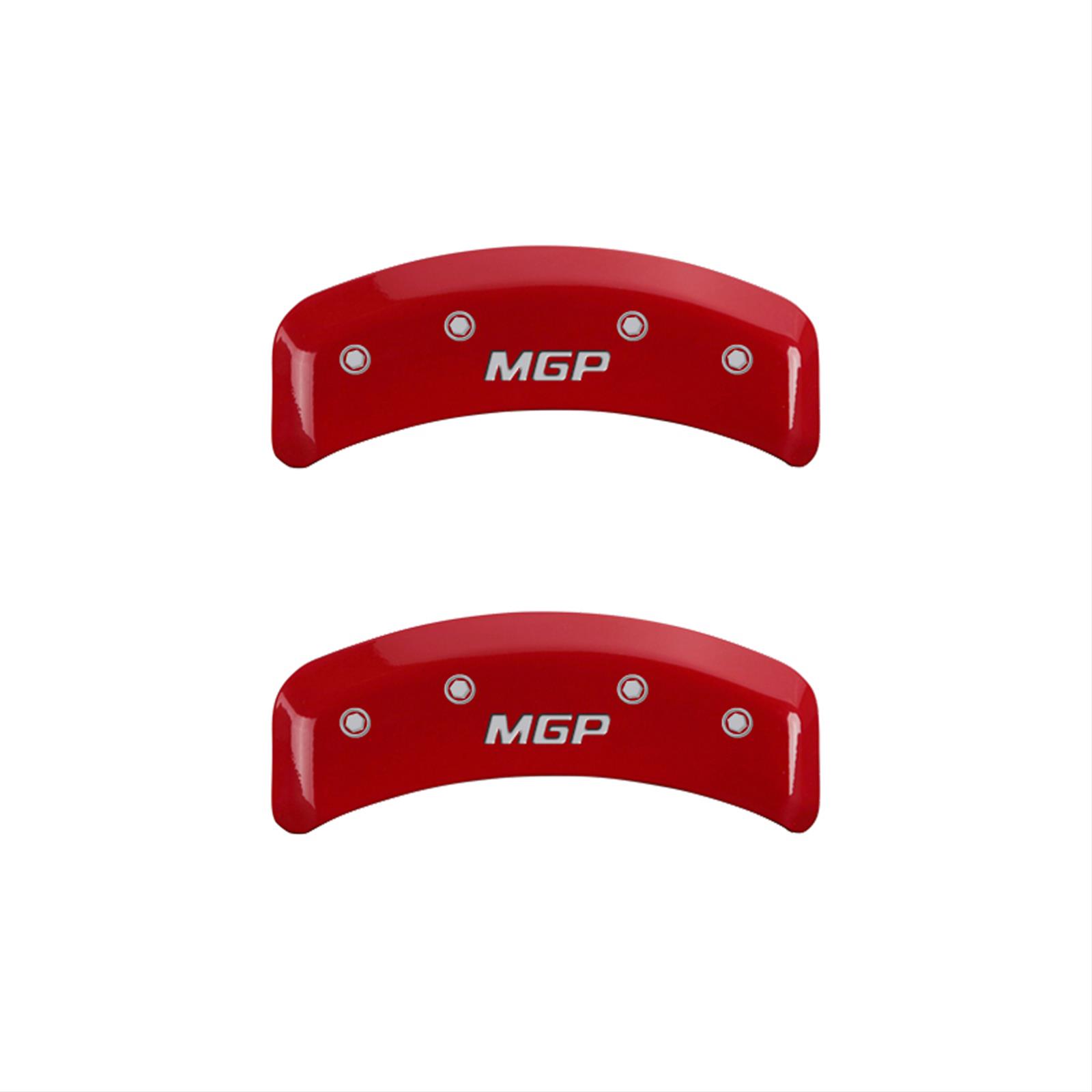 MGP 4 Caliper Covers Engraved Front & Rear MGP Red finish silver ch thumbnail 2
