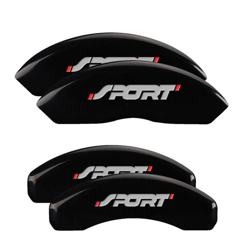 MGP 4 Caliper Covers Engraved Front & Rear No bolts/Sport Black finish silver ch thumbnail 3