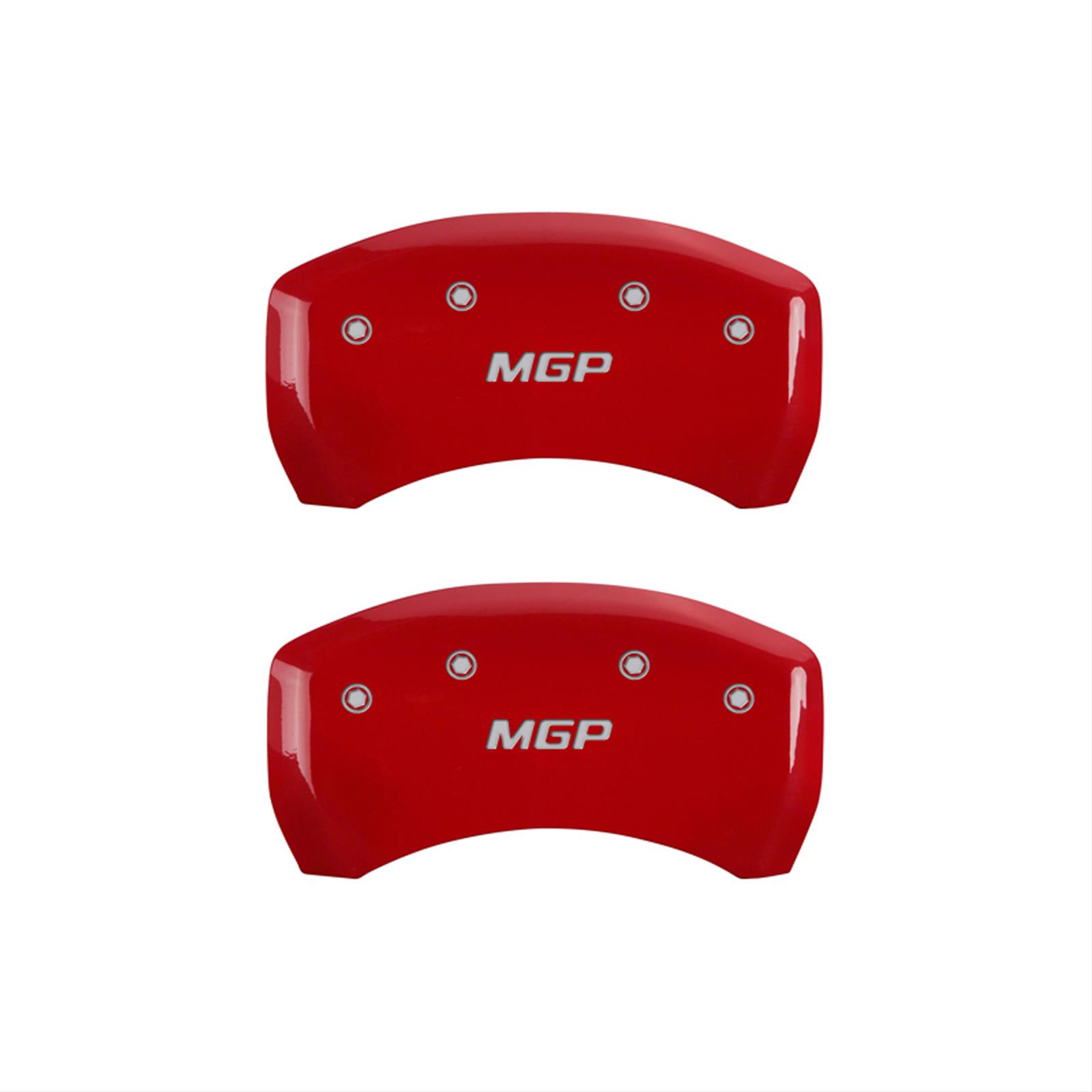 MGP 4 Caliper Covers Engraved Front & Rear MGP Red finish silver ch thumbnail 2