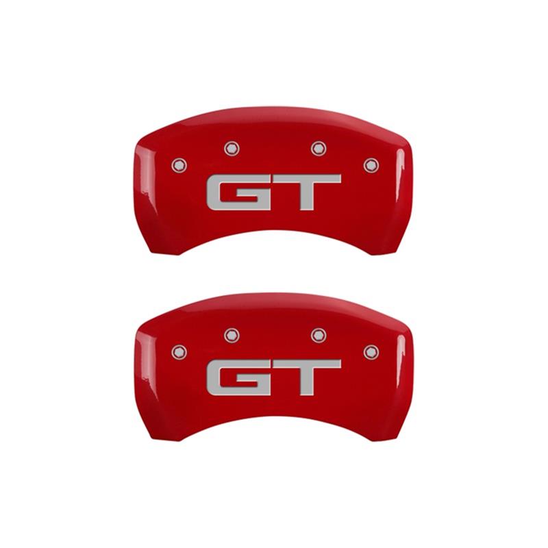 MGP Rear set 2 Caliper Covers Engraved Rear 2015/GT Red finish silver ch thumbnail 2