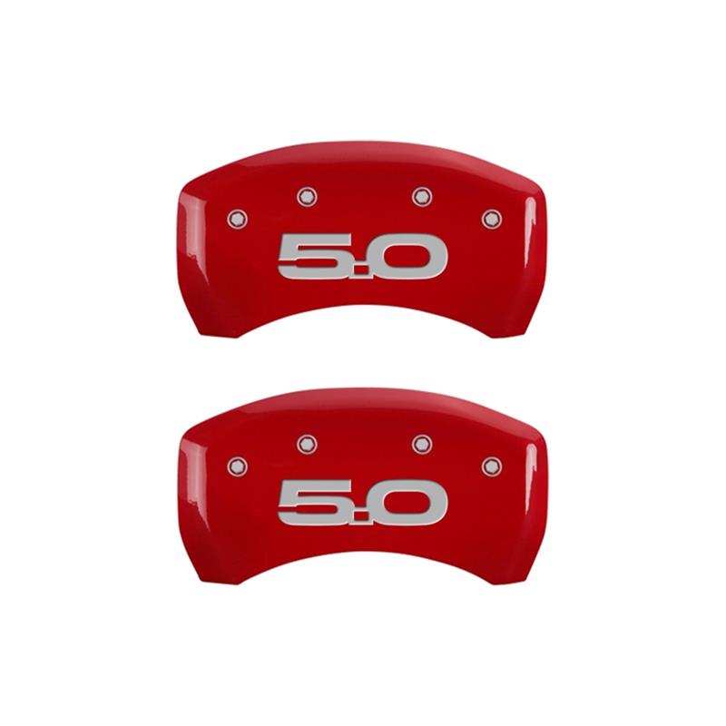 MGP Rear set 2 Caliper Covers Engraved Rear 2015/50 Red finish silver ch thumbnail 2