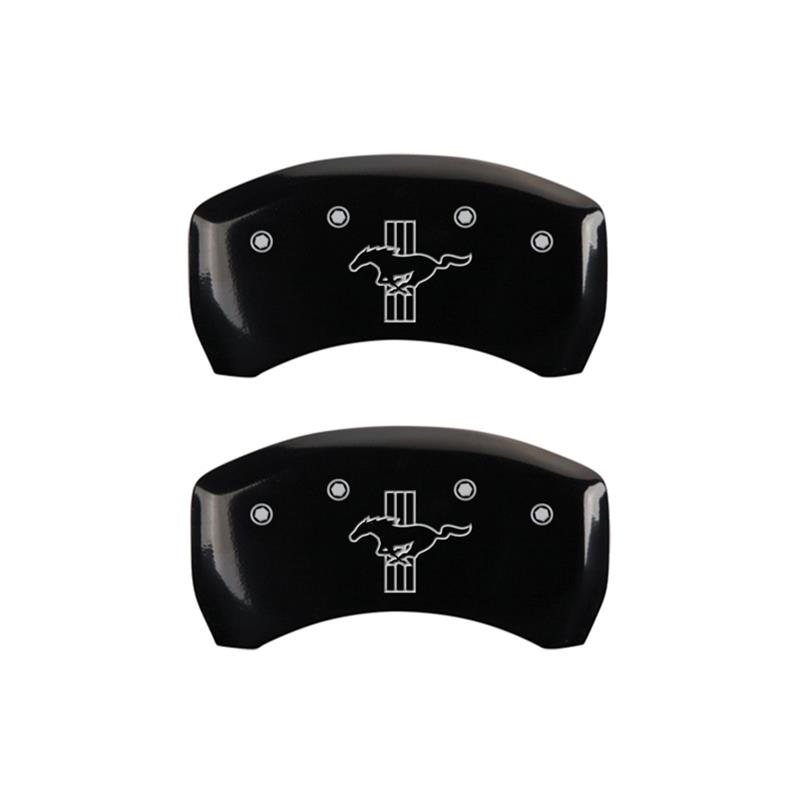 MGP Rear set 2 Caliper Covers Engraved Rear 2015/Bar & Pony Black finish silver ch thumbnail 2