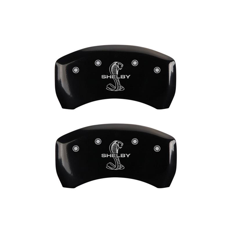 MGP Rear set 2 Caliper Covers Engraved Rear Tiffany Snake Black finish silver ch thumbnail 2