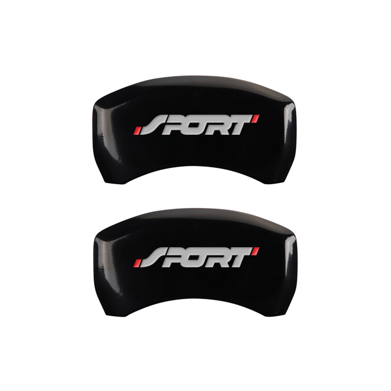 MGP 4 Caliper Covers Engraved Front & Rear No bolts/Sport Black finish silver ch thumbnail 2