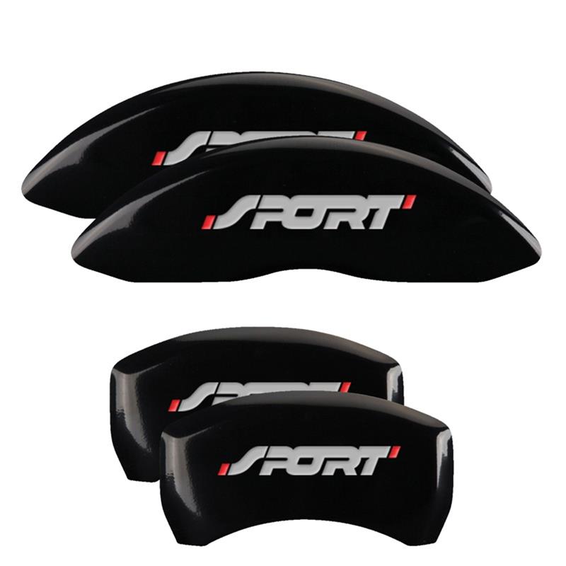 MGP 4 Caliper Covers Engraved Front & Rear No bolts/Sport Black finish silver ch thumbnail 3