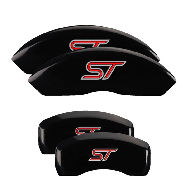 MGP 4 Caliper Covers Engraved Front & Rear No bolts/ST Black finish silver ch thumbnail 3