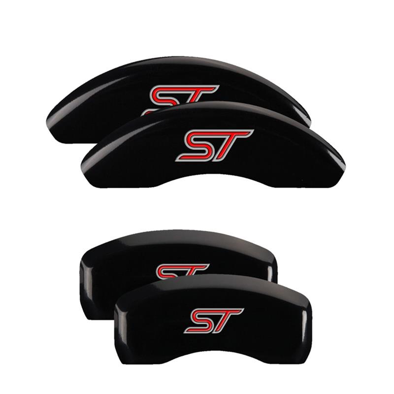MGP 4 Caliper Covers Engraved Front & Rear No bolts/ST Black finish silver ch thumbnail 3