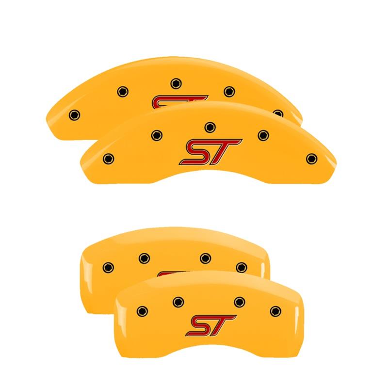 MGP 4 Caliper Covers Engraved Front & Rear ST Yellow finish black ch thumbnail 3