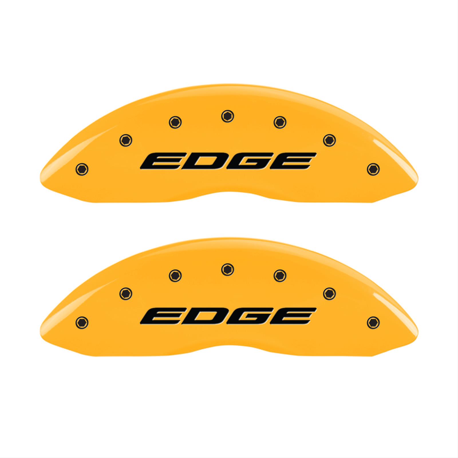 MGP 4 Caliper Covers Engraved Front & Rear EDGE/2015 Yellow finish black ch thumbnail 2