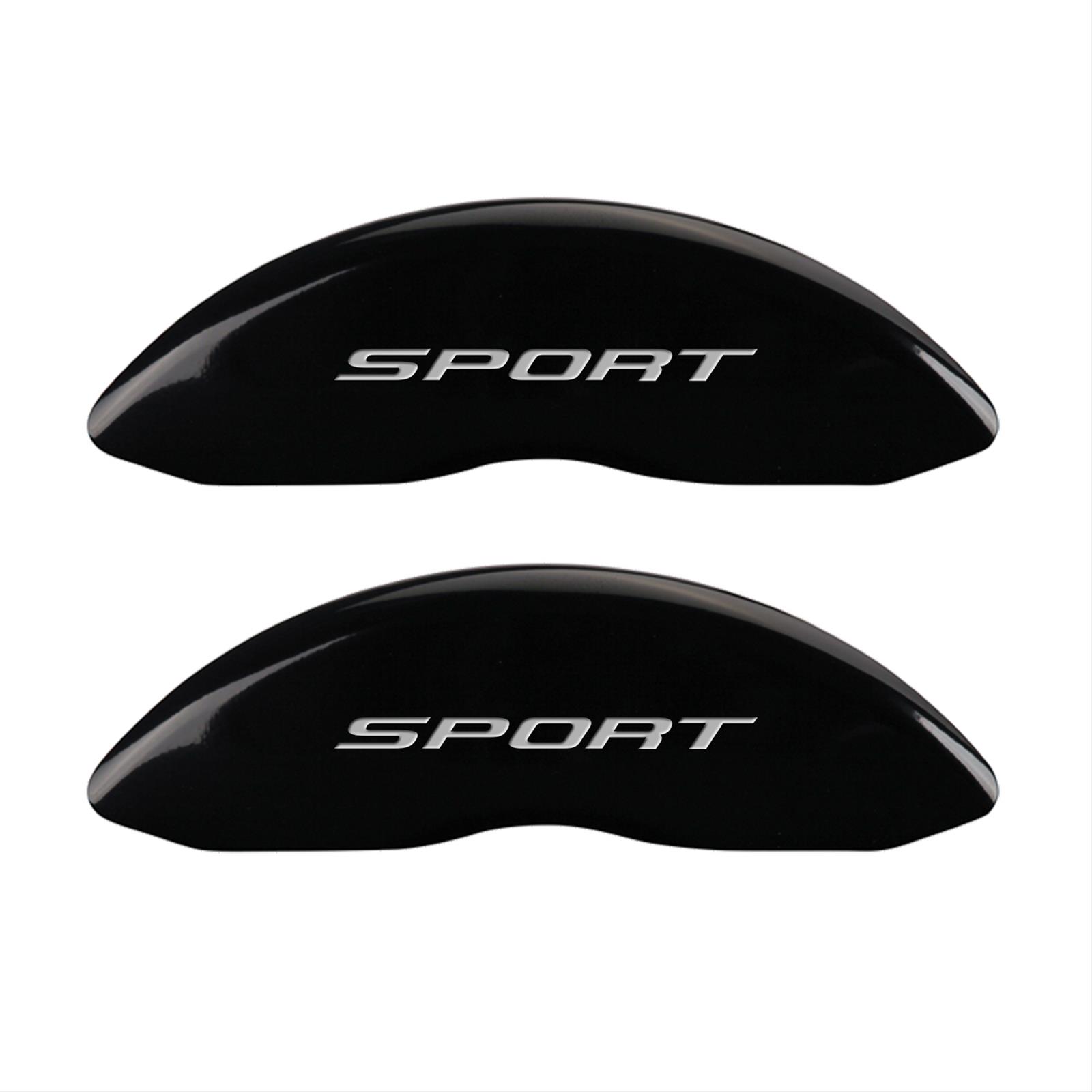 MGP 4 Caliper Covers Engraved Front & Rear No Bolts/Sport 2015 Black finish silver ch