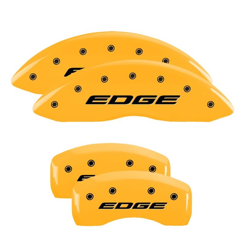 MGP 4 Caliper Covers Engraved Front & Rear EDGE/2015 Yellow finish black ch thumbnail 3