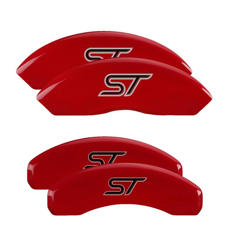MGP 4 Caliper Covers Engraved Front & Rear No Bolts/St Red Finish Silver Char 2018 Ford Fusion thumbnail 2