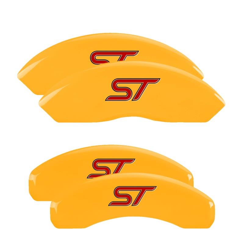 MGP 4 Caliper Covers Engraved Front & Rear No Bolts/St Yellow Finish Black Char 2018 Ford Fusion thumbnail 2