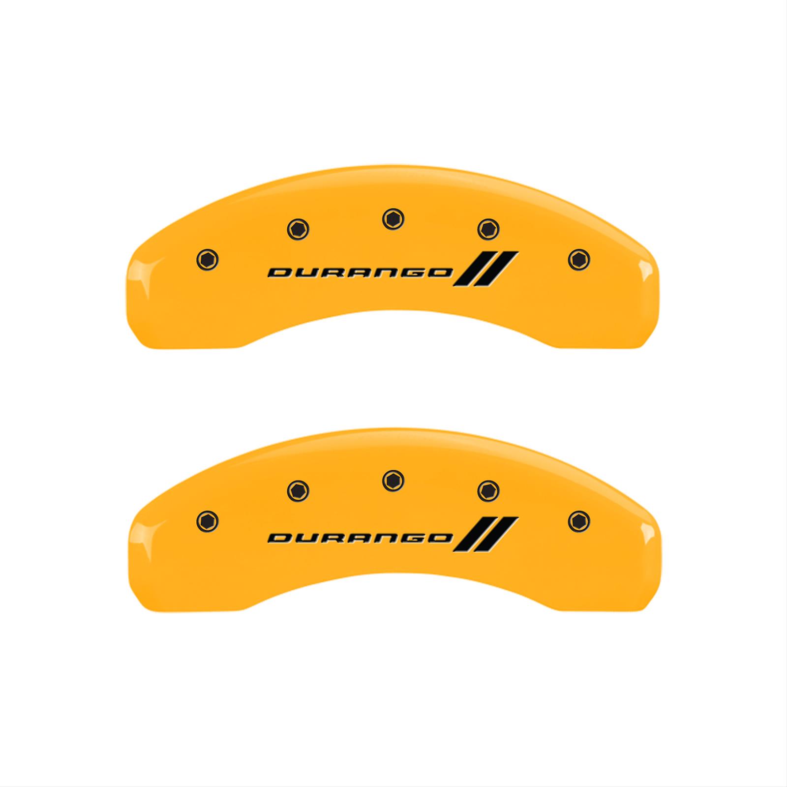 MGP 4 Caliper Covers Engraved F & R w/ Stripes/Durango Yellow Finish Black Char 2007 Dodge Durango thumbnail 2