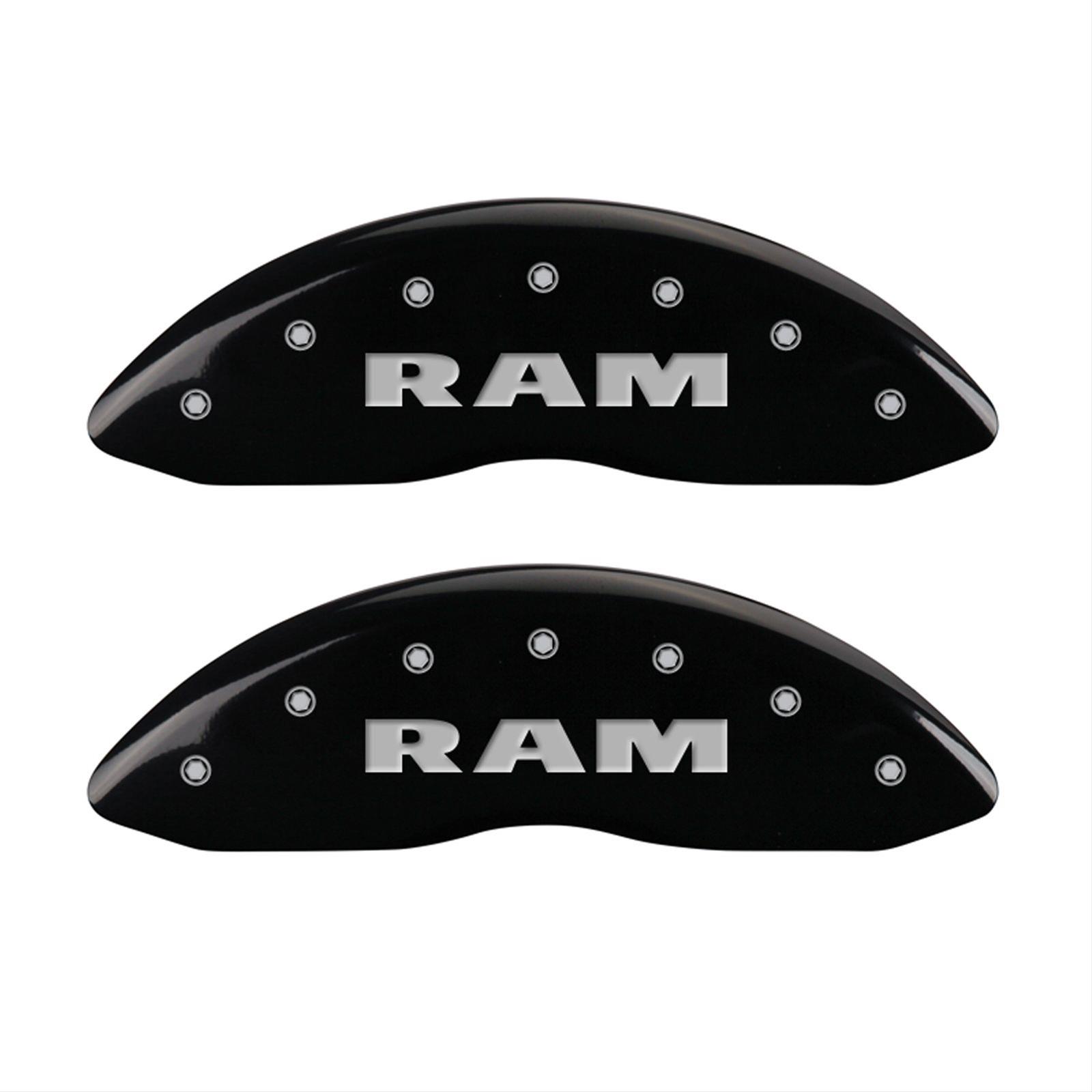 MGP Black Caliper Covers 55001SRAMBK Brake Covers, Aluminum, Powdercoated, Ram Logo, Ram, Set of 4 thumbnail 2