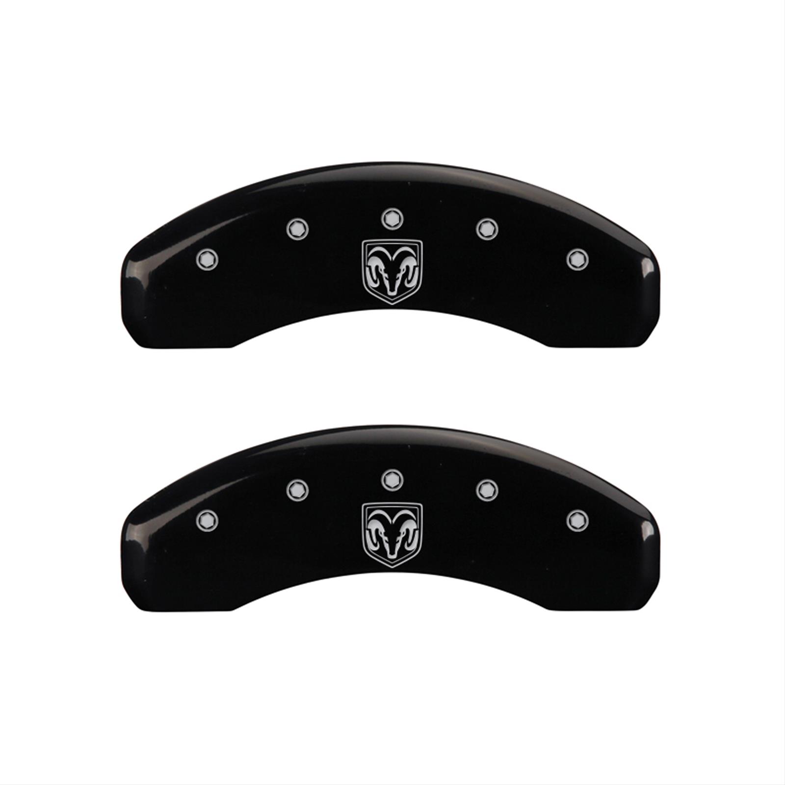 MGP 4 Caliper Covers Engraved Front RAM Engraved Rear RAMHEAD Black finish silver ch thumbnail 2