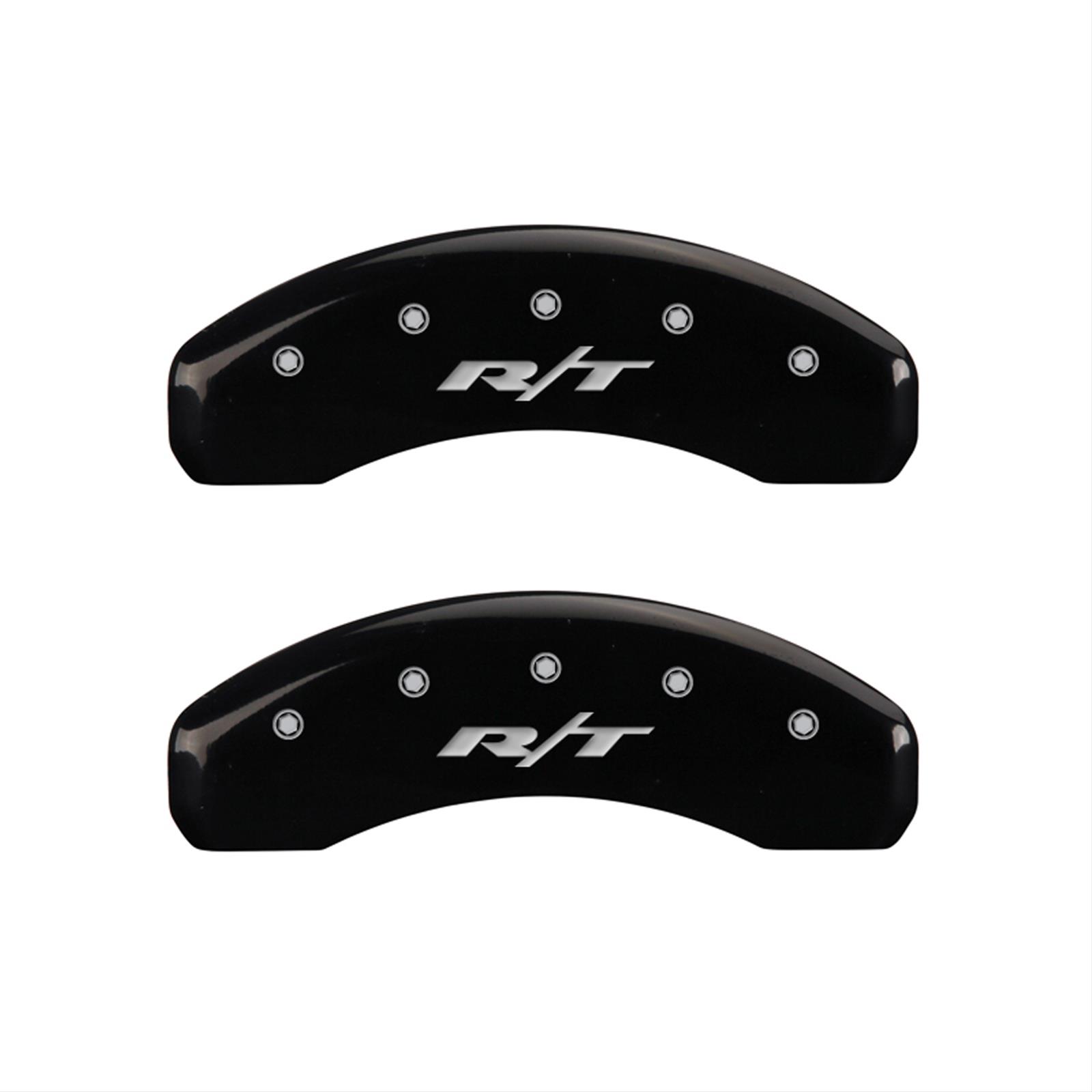MGP 4 Caliper Covers Engraved Front & Rear RT1-Truck Black finish silver ch thumbnail 2