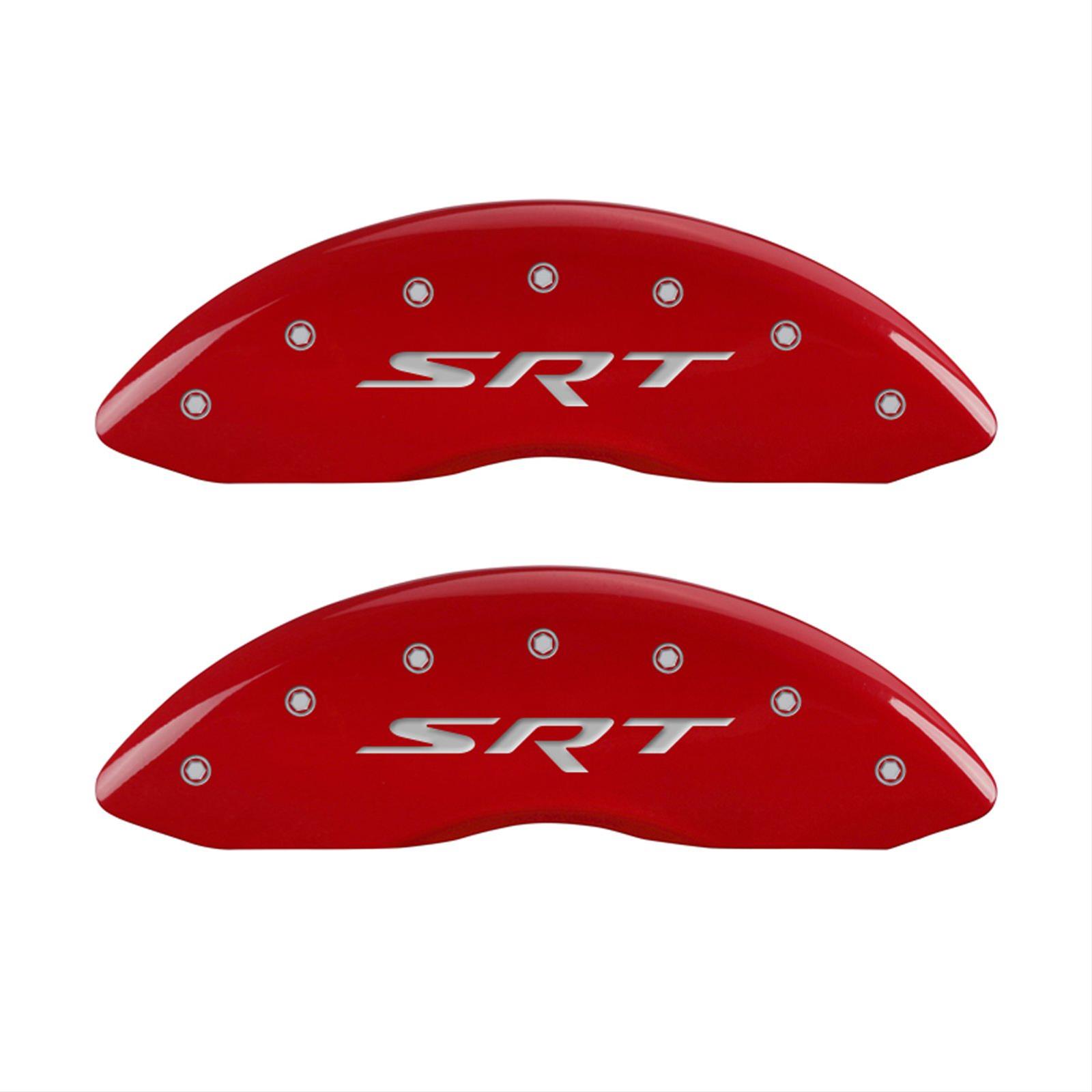 MGP 4 Caliper Covers Engraved Front & Rear SRT Red finish silver ch