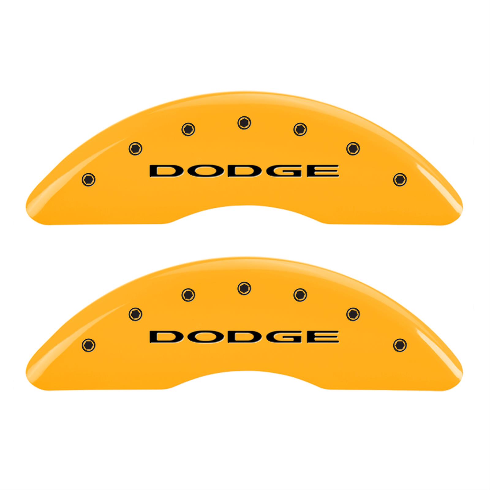 MGP 4 Caliper Covers Engraved Front & Rear Dodge Yellow Finish Black Char 2010 Dodge Ram 3500 thumbnail 2
