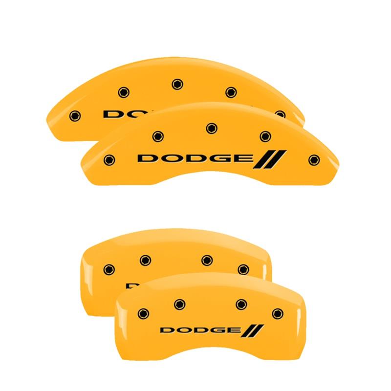 MGP 4 Caliper Covers Engraved F & R w/ Stripes/Dodge Yellow Finish Black Char 2001 Dodge Stratus thumbnail 3
