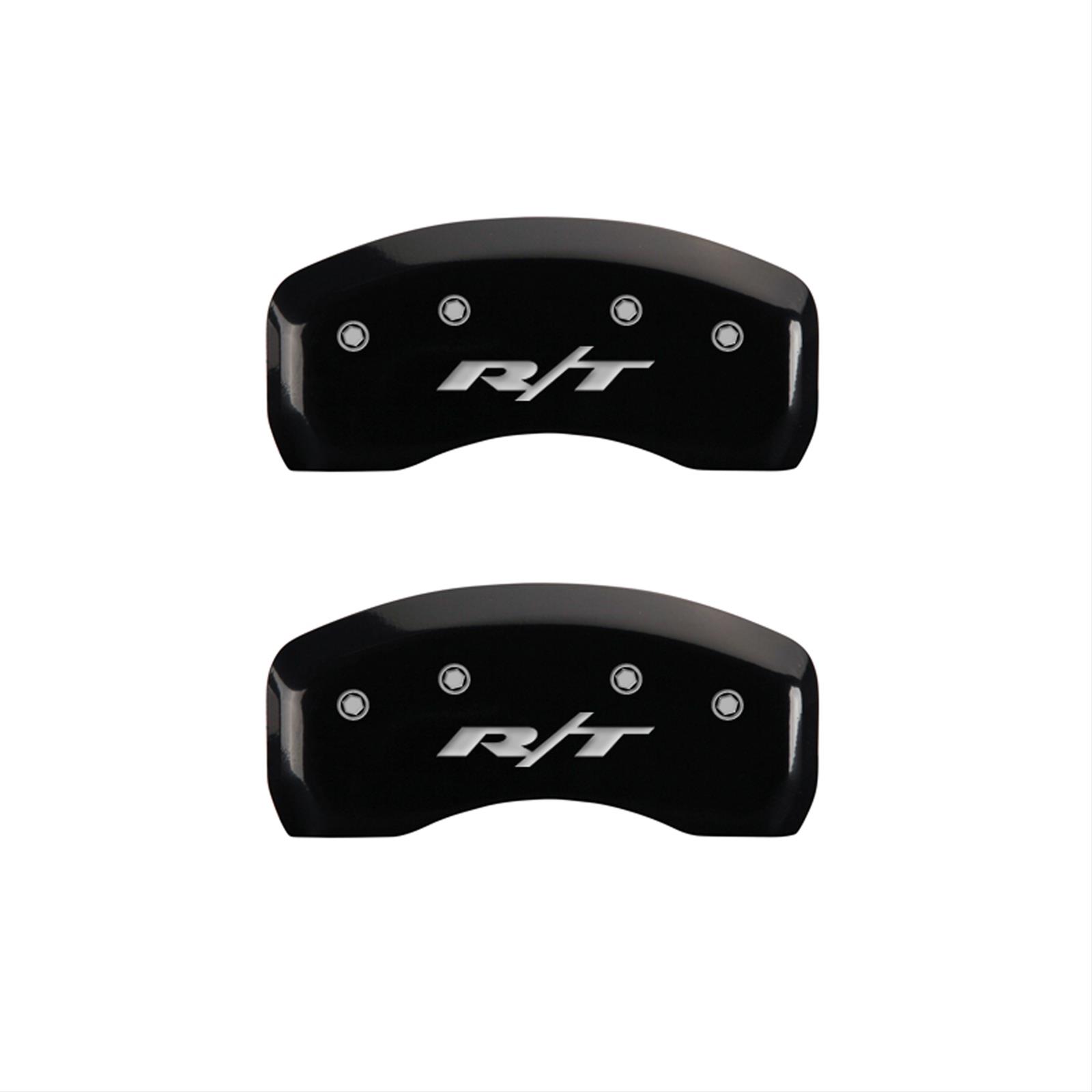 MGP 4 Caliper Covers Engraved Front & Rear RT Black finish silver ch thumbnail 2