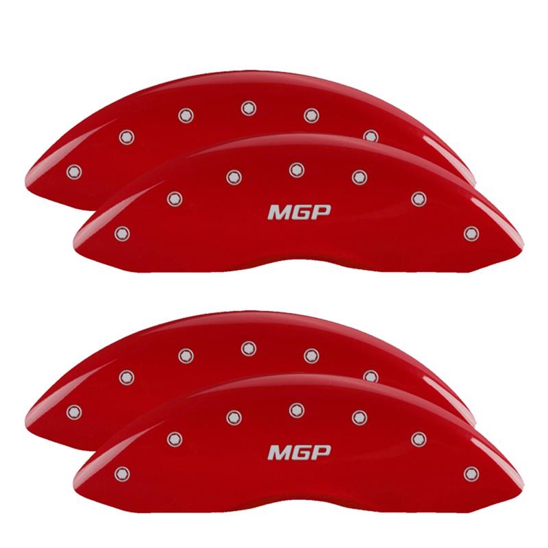 MGP 4 Caliper Covers Engraved Front & Rear MGP Red finish silver ch thumbnail 2