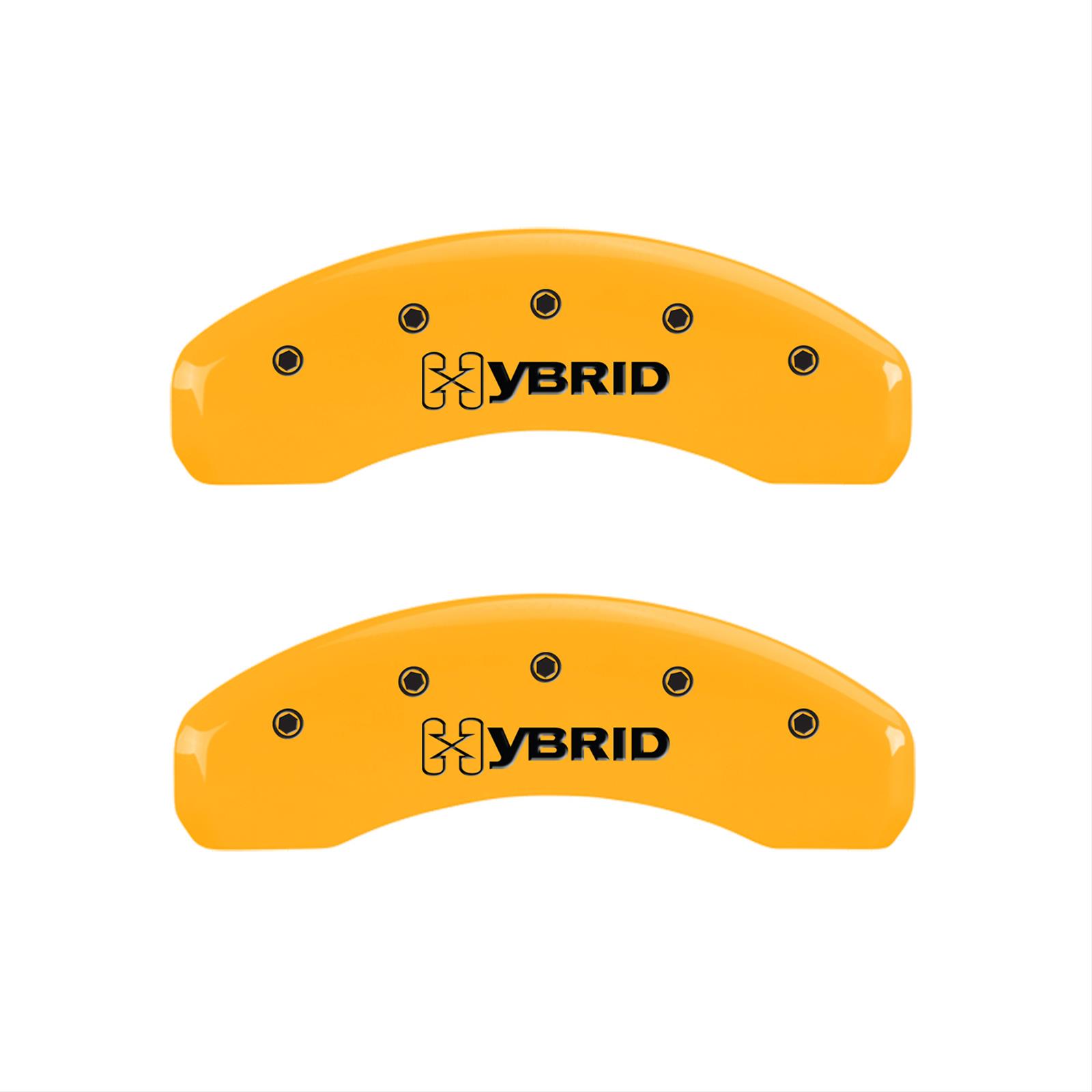 MGP 4 Caliper Covers Engraved F & R Gm Style/Hybrid Yellow Finish Black Char 2002 GMC Sierra 1500 thumbnail 2