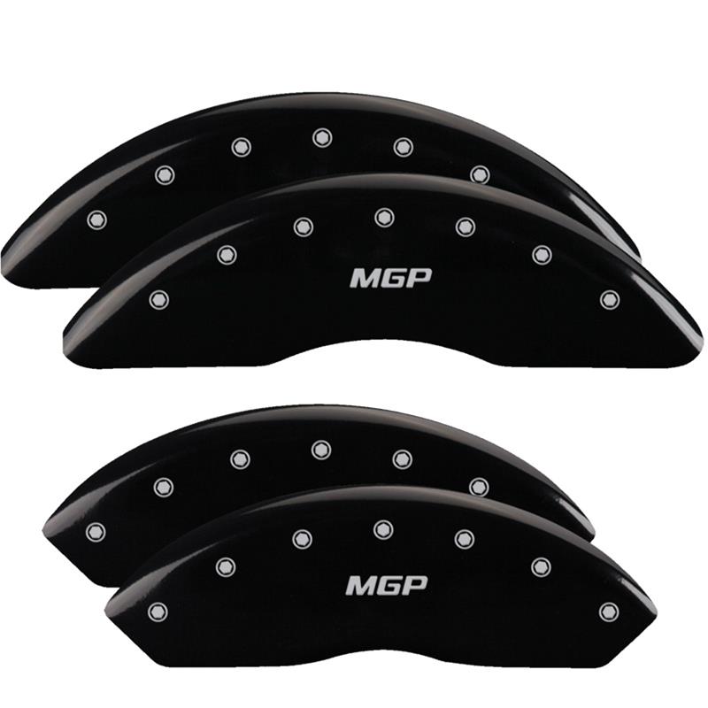 MGP 4 Caliper Covers Engraved Front & Rear MGP Black finish silver ch thumbnail 3
