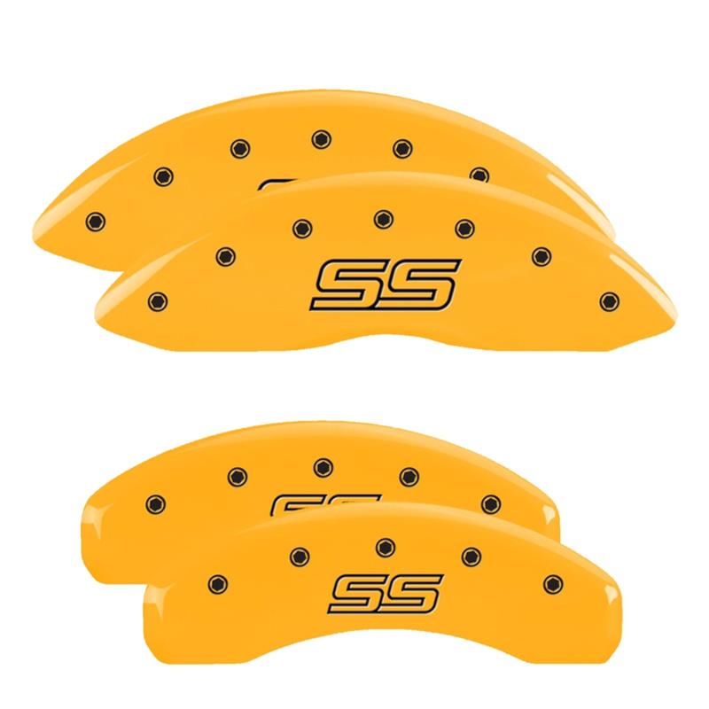MGP 4 Caliper Covers Engraved F & R Trailblazer SS Yellow Finish Black Char 2008 Chevy Trailblazer thumbnail 3