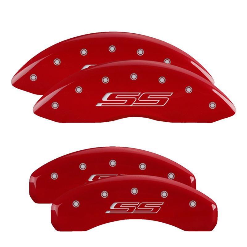 MGP Caliper Covers 14036SSS5RD MGP Red Caliper Covers Summit Racing