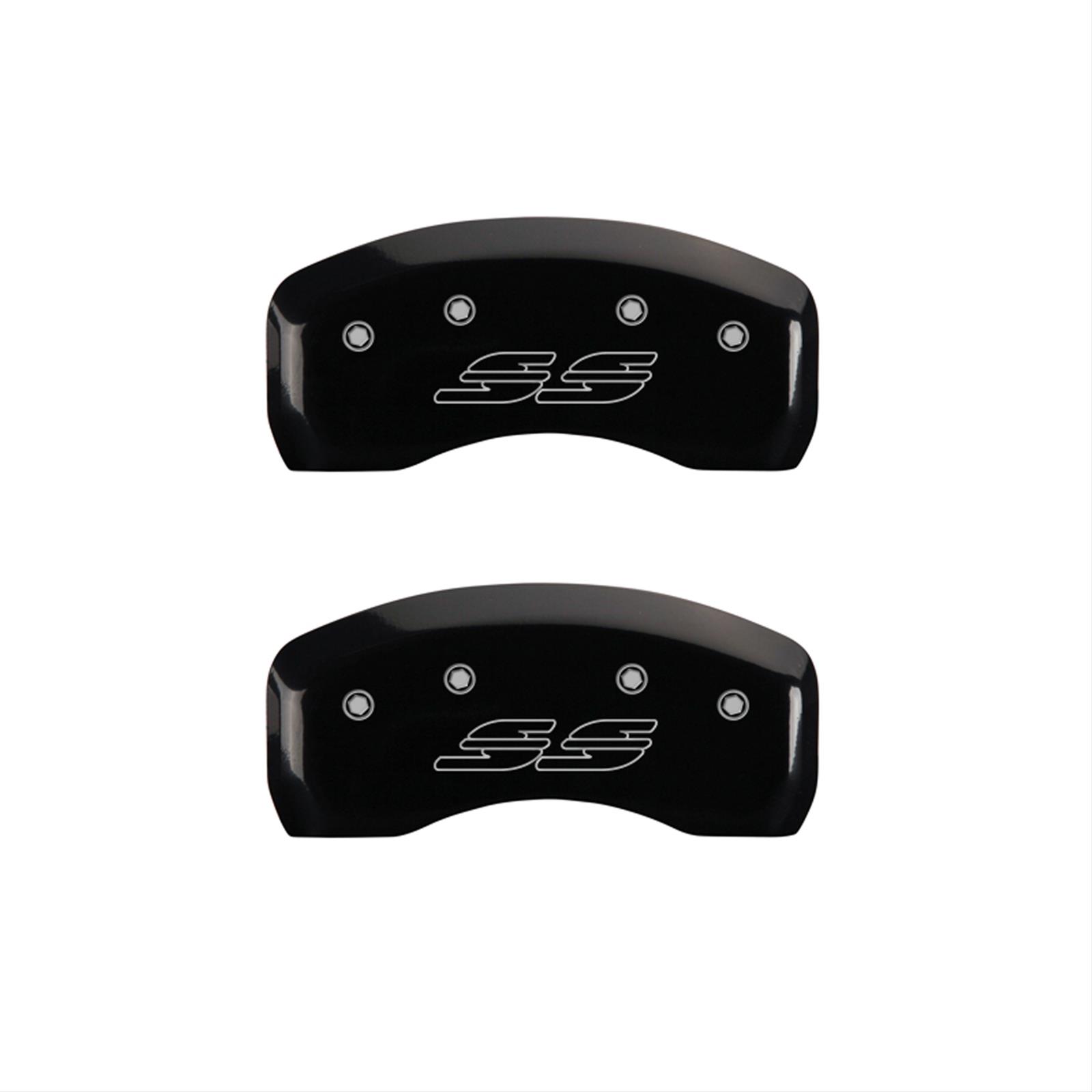 MGP 4 Caliper Covers Engraved Front & Rear Impala style/SS Black finish silver ch thumbnail 2