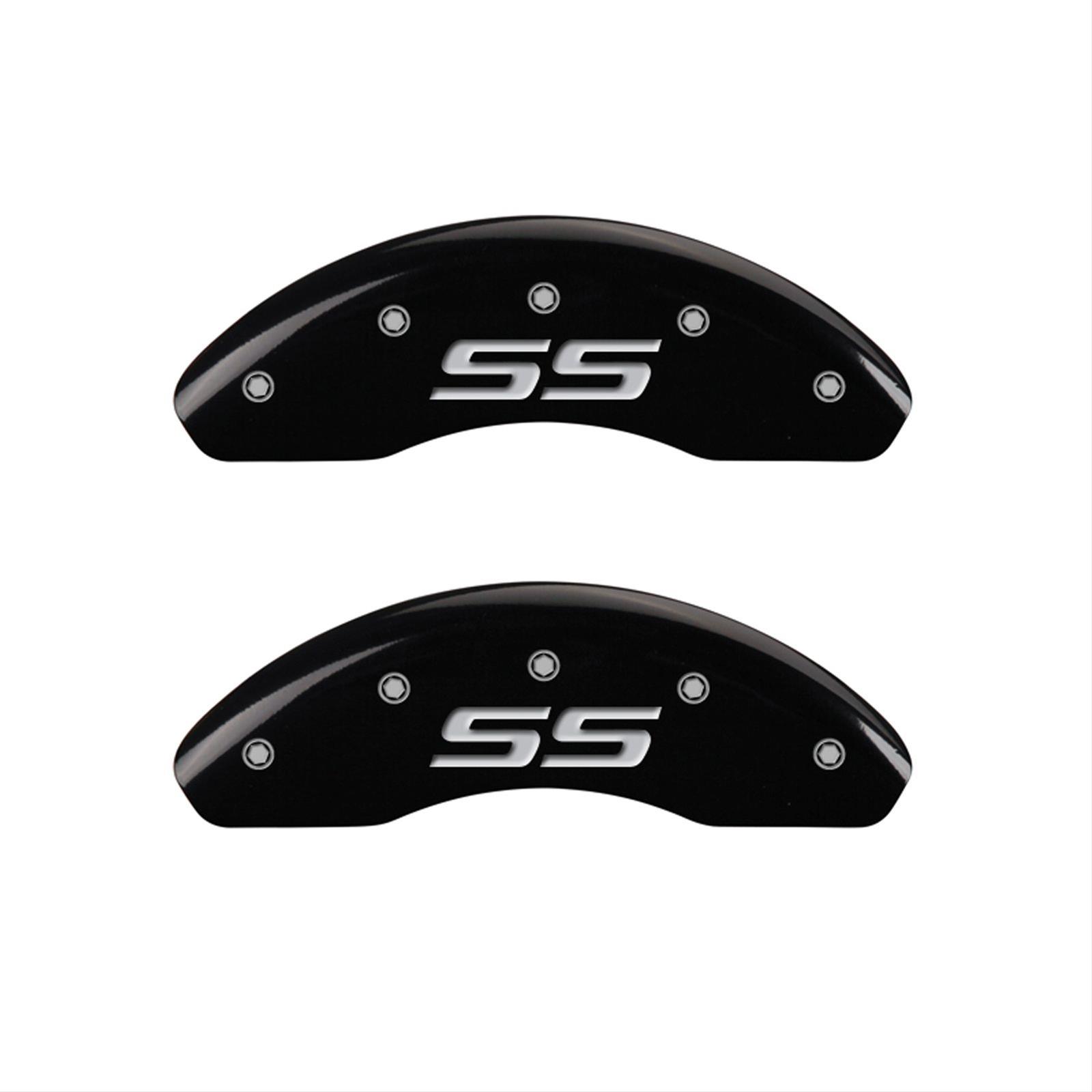 MGP 4 Caliper Covers Engraved Front & Rear Monte Carlo style/SS Black finish silver ch thumbnail 2