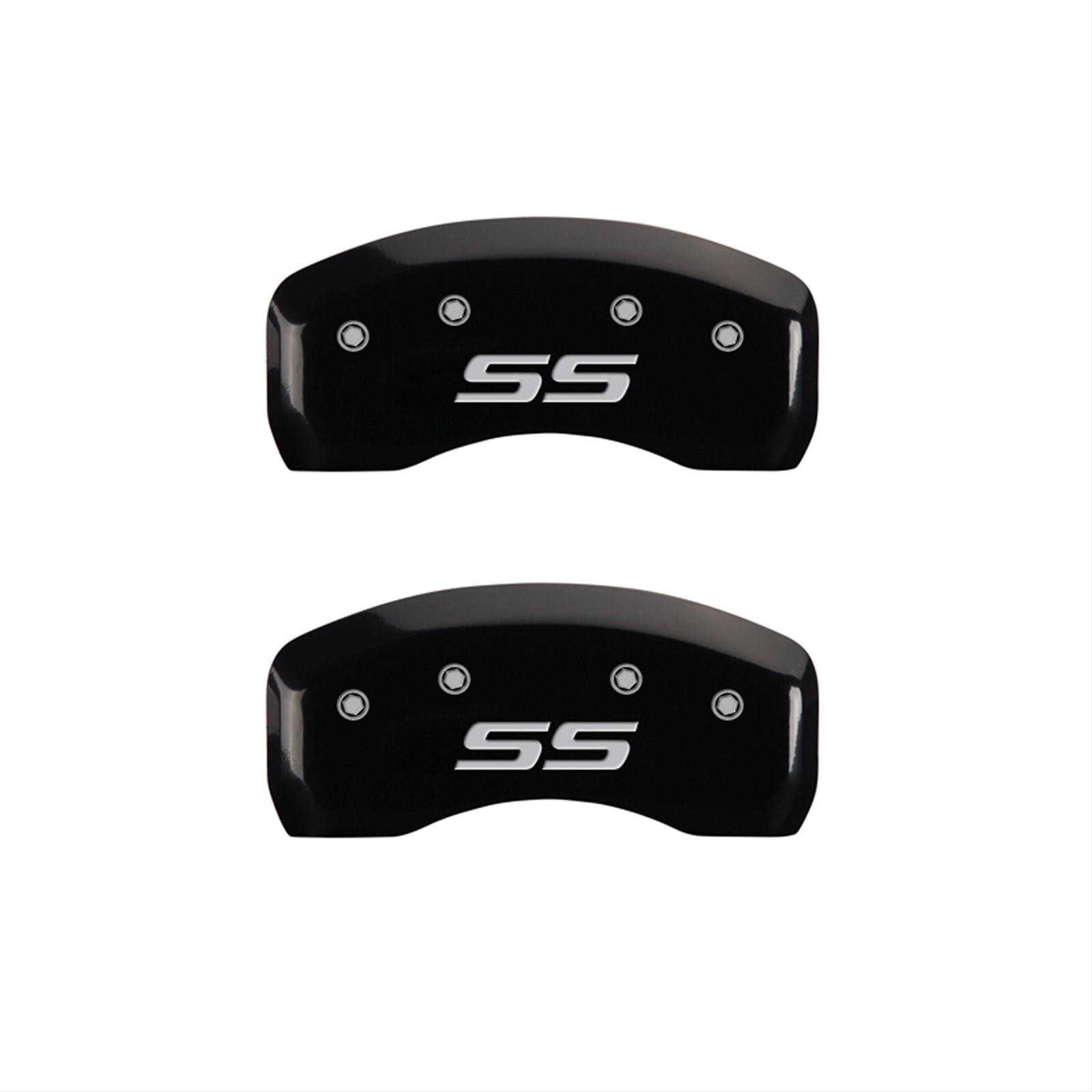 MGP 4 Caliper Covers Engraved Front & Rear Monte Carlo style/SS Black finish silver ch thumbnail 2