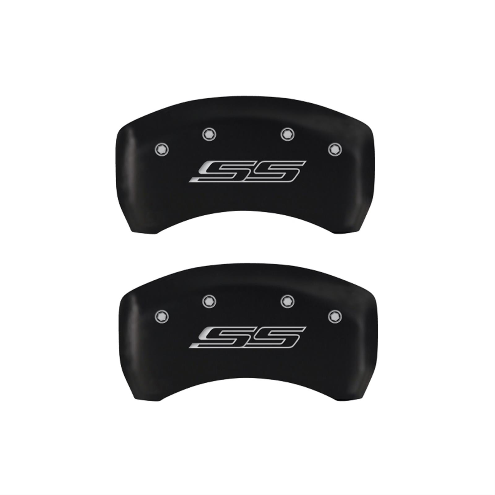 MGP 4 Caliper Covers Engraved Front & Rear Gen 5/SS Black finish silver ch thumbnail 2